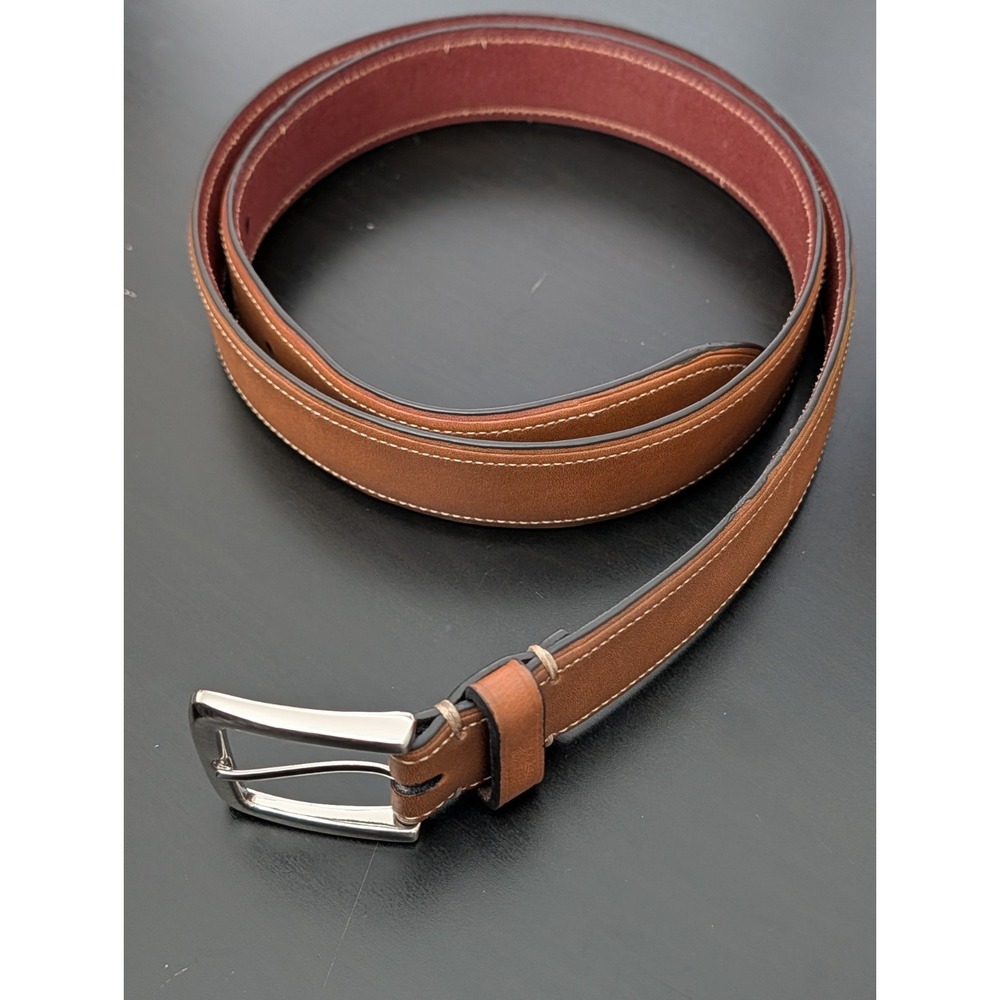 GH Bass Brown Leather Dress‎ Belt Mens Size 40